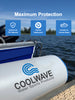 COOLWAVE 10' x 18"/24"  Inflatable Boat Bumper for docking, PVC Inflatable Boat Fenders ,Blue