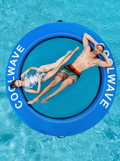 COOLWAVE Inflatable Water Hammock Floating Dock, Inflatable Raft for Family and Friends, Float Ring for Parties, Fits Multiple People, 8'x8'
