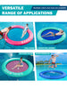 COOLWAVE Inflatable Water Hammock Floating Dock, Inflatable Raft for Family and Friends, Float Ring for Parties, Fits Multiple People, 8'x8'